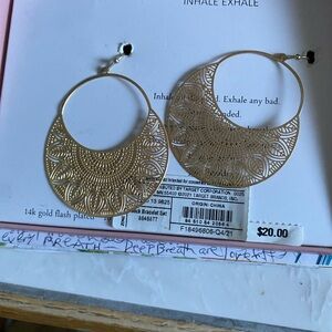 A New Day Intricate Gold Flash 14k Earrings